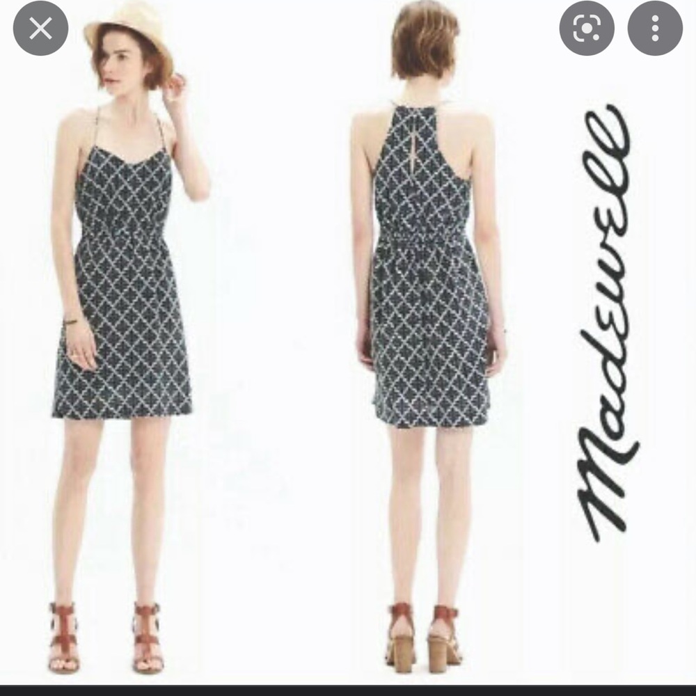 Madewell Silk Dress Ikat Floral Daylight 0 C5228